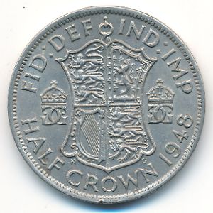 Великобритания, 1/2 кроны (1948 г.)