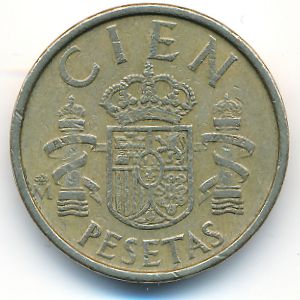 Spain, 100 pesetas, 1986