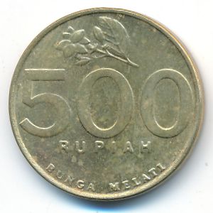 Indonesia, 500 rupiah, 2001