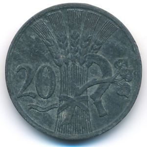 Богемия и Моравия, 20 гелеров (1941 г.)