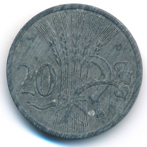 Богемия и Моравия, 20 гелеров (1943 г.)
