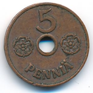 Финляндия, 5 пенни (1941 г.)