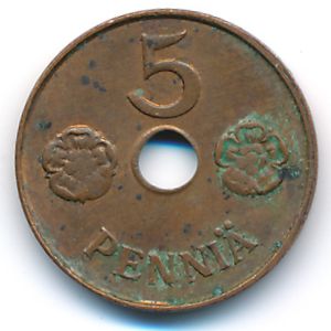 Финляндия, 5 пенни (1942 г.)