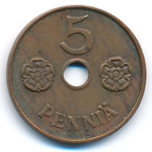 Финляндия, 5 пенни (1942 г.)