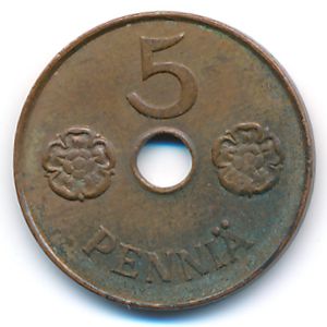 Финляндия, 5 пенни (1942 г.)