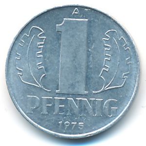 ГДР, 1 пфенниг (1975 г.)