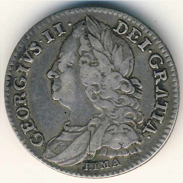 Великобритания, 6 пенсов (1745–1746 г.)