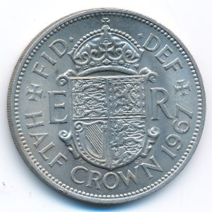 Великобритания, 1/2 кроны (1967 г.)