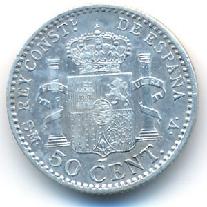 Испания, 50 сентимо (1900 г.)