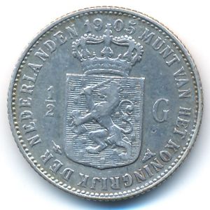 Нидерланды, 1/2 гульдена (1905 г.)