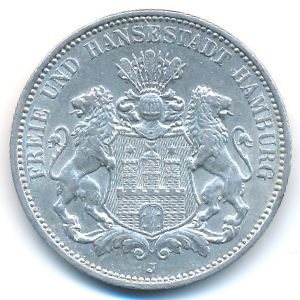 Гамбург, 3 марки (1912 г.)