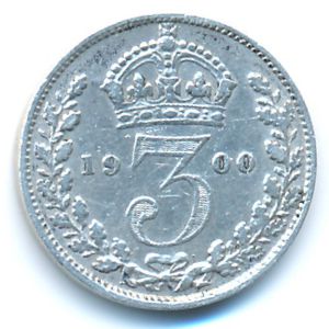 Великобритания, 3 пенса (1900 г.)