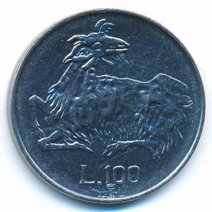 Сан-Марино, 100 лир (1974 г.)