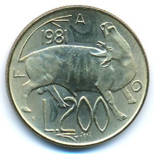 Сан-Марино, 200 лир (1981 г.)