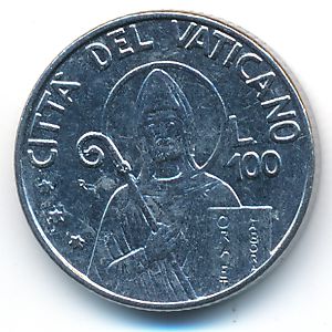 Ватикан, 100 лир (1990 г.)