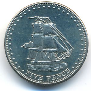 Остров Штольтенхоф., 5 пенсов (2008 г.)