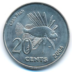 Кокосовые острова., 20 центов (2004 г.)