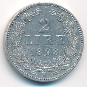 Сан-Марино, 2 лиры (1898 г.)