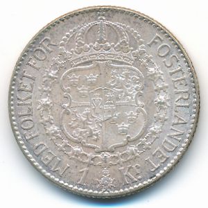 Sweden, 1 krona, 1939