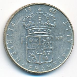 Швеция, 1 крона (1965 г.)