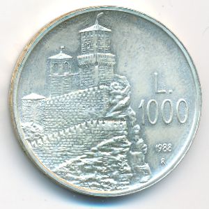 Сан-Марино, 1000 лир (1988 г.)