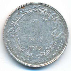 Бельгия, 1 франк (1912 г.)