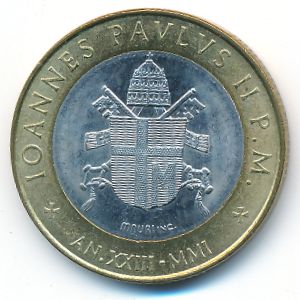 Ватикан, 1000 лир (2001 г.)