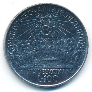 Ватикан, 100 лир (1962 г.)
