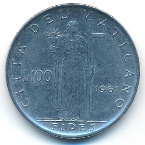 Ватикан, 100 лир (1961 г.)