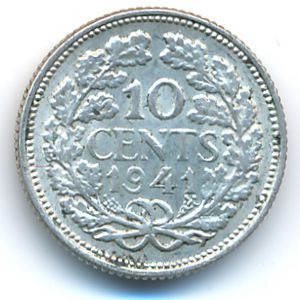 Нидерланды, 10 центов (1941 г.)