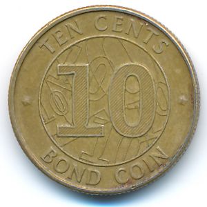 Зимбабве, 10 центов (2014 г.)