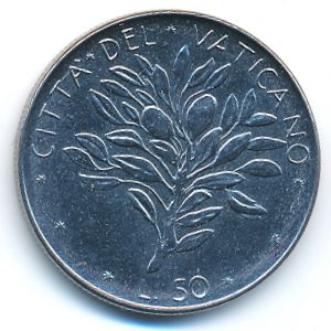 Ватикан, 50 лир (1973 г.)