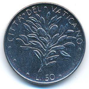 Ватикан, 50 лир (1973 г.)