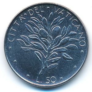 Vatican City, 50 lire, 1973