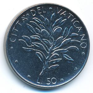 Ватикан, 50 лир (1973 г.)