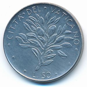 Ватикан, 50 лир (1973 г.)