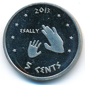 Индейская резервация Ла-Поста., 5 центов (2013 г.)