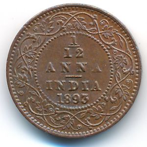 Британская Индия, 1/12 анны (1893 г.)