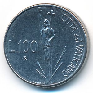 Ватикан, 100 лир (1991 г.)