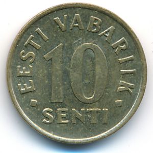 Estonia, 10 senti, 1991