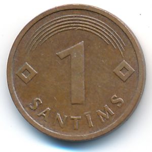 Latvia, 1 santims, 1992