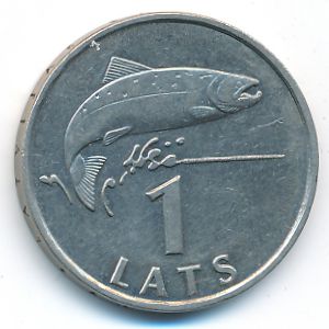 Латвия, 1 лат (1992 г.)