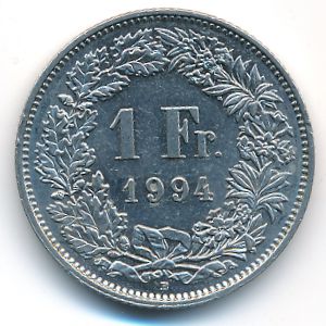 Швейцария, 1 франк (1994 г.)