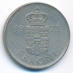 Дания, 1 крона (1973 г.)
