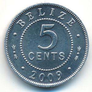 Белиз, 5 центов (2009 г.)