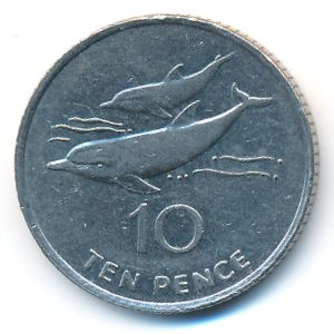 Остров Святой Елены и острова Вознесения, 10 пенсов (1998 г.)