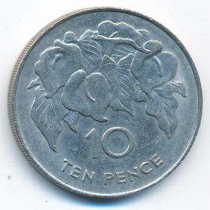 Остров Святой Елены и острова Вознесения, 10 пенсов (1984 г.)