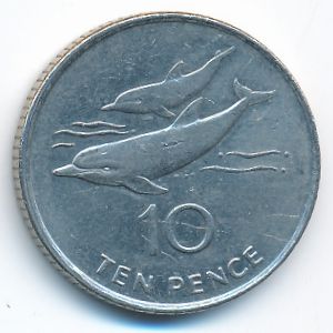 Остров Святой Елены и острова Вознесения, 10 пенсов (1998 г.)