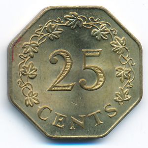 Мальта, 25 центов (1975 г.)