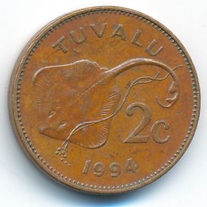 Tuvalu, 2 cents, 1994